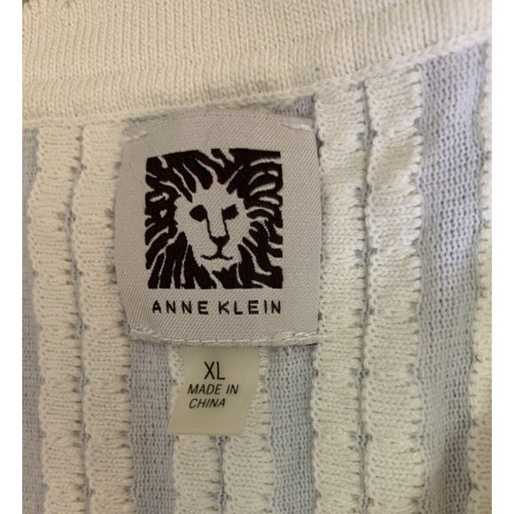 Anne Klein Dress Womens XL Ex-Large Sleeveless Cream Crochet Knit Summer Dress - Picture 7 of 12